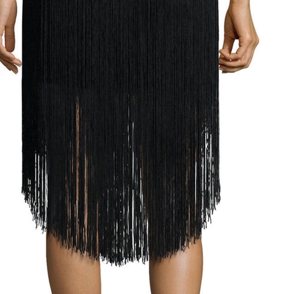 NWT $265 Aidan by‎ Aidan Mattox Sleeveless Fringed High-Low Dress [ SZ 6 ] - Picture 8 of 8